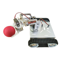 Load image into Gallery viewer, Cheapest Mobile Robot Arm with Tank Car Chassis Kit with DC Motor Servos for Arduino STM32 DIY STEM Program Toy Parts
